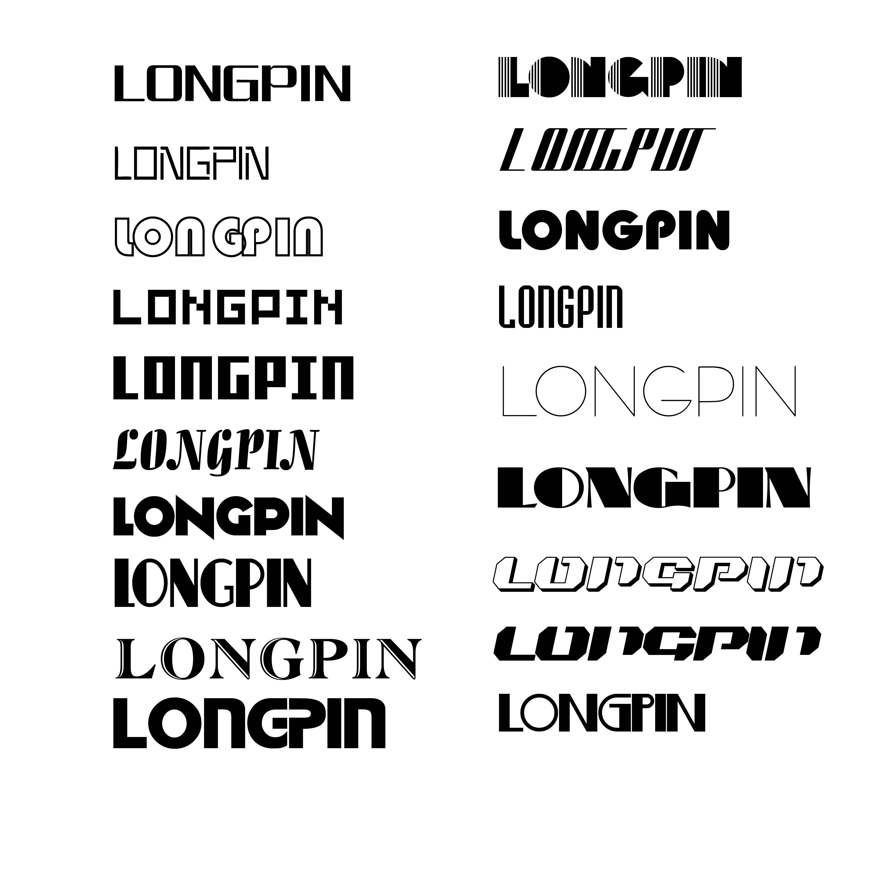 longpin英文字体设计