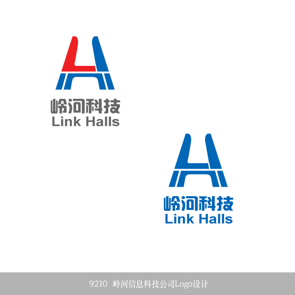 岭河信息科技公司logo设计